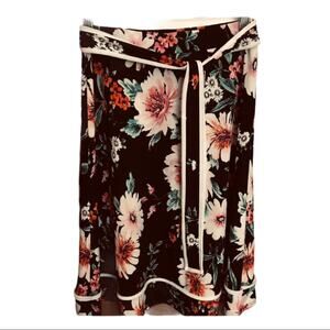 faith and joy Black Floral Skirt Medium 90s Y2K dark fairy